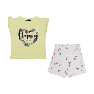 ست تی شرت آستین کوتاه و شلوارک دخترانه تودوک مدل 2151610-11