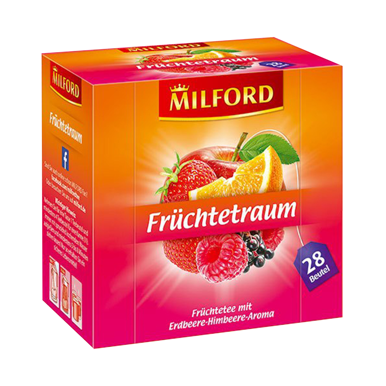 دمنوش آلمانی میوه های رویایی میلفورد مدل Fruchtetraum بسته 28 عددی 