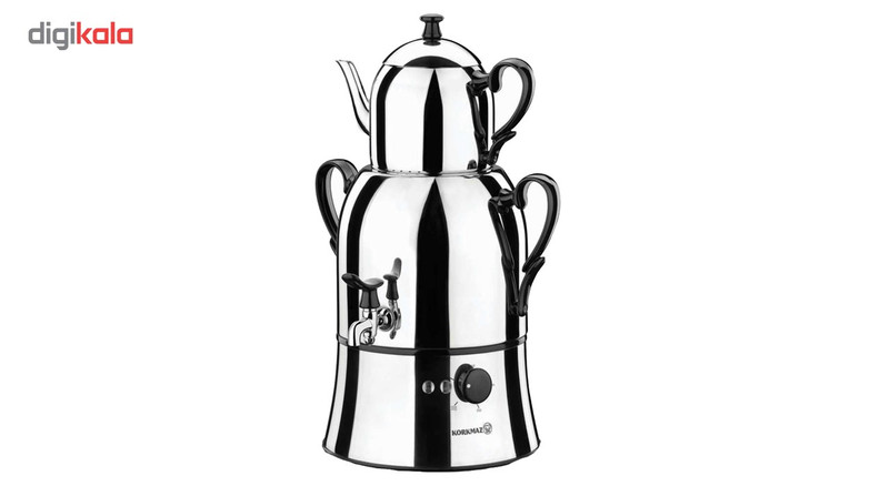 سماور برقی کرکماز مدل Nosta کد 338 به همراه ست 3 عددی اردور خوری