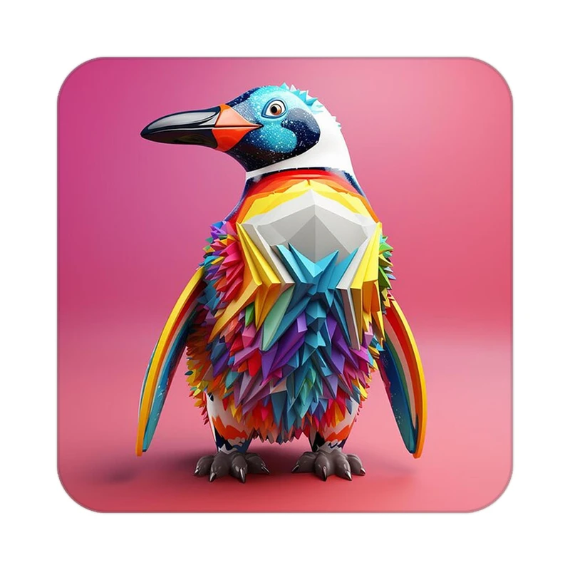 زیر لیوانی کاکتی طرح حیوانات رنگی مدل mp25281