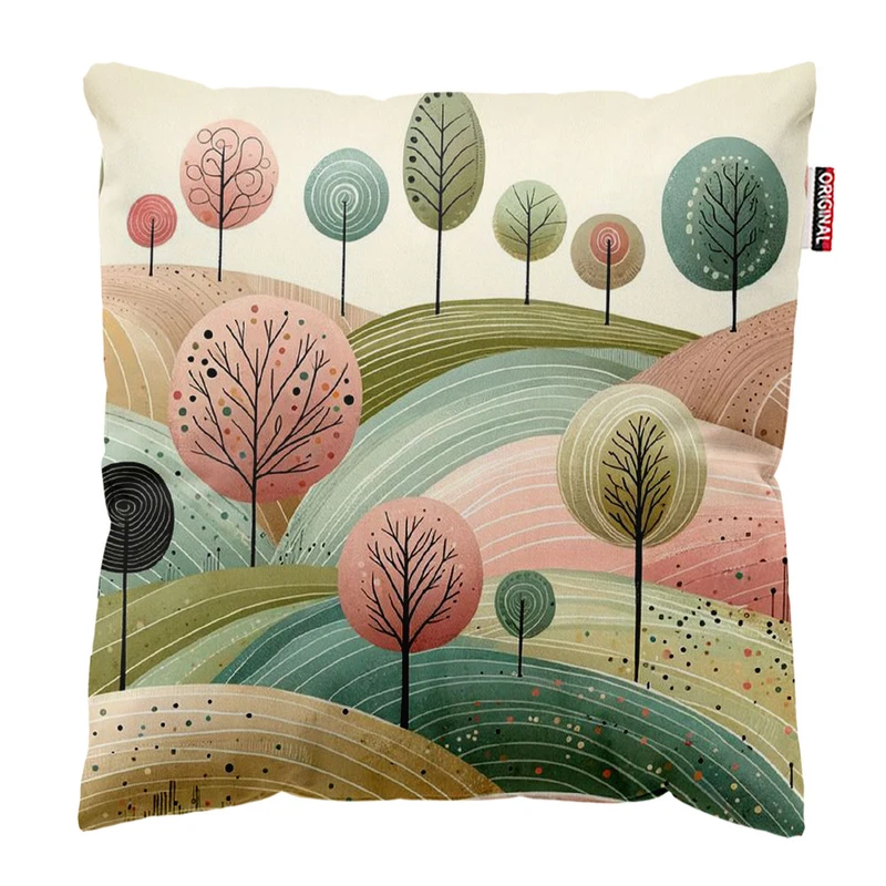 کوسن پاد آفرین مدل طبیعت زیبای فانتزی کد 103 سایز 30*15 سانتی متر