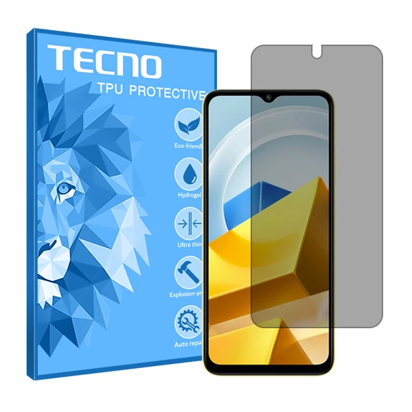 محافظ صفحه نمایش حریم شخصی تکنو مدل HyPRV مناسب برای گوشی موبایل شیائومی Poco M5