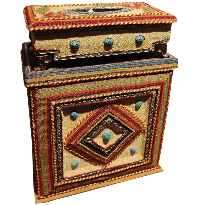 ست سطل زباله و جا دستمال کاغذی کد 253