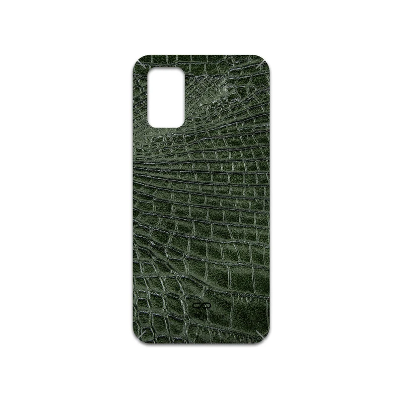 برچسب پوششی ماهوت مدل Green-Crocodile-Leather مناسب برای گوشی موبایل سامسونگ Galaxy M02s