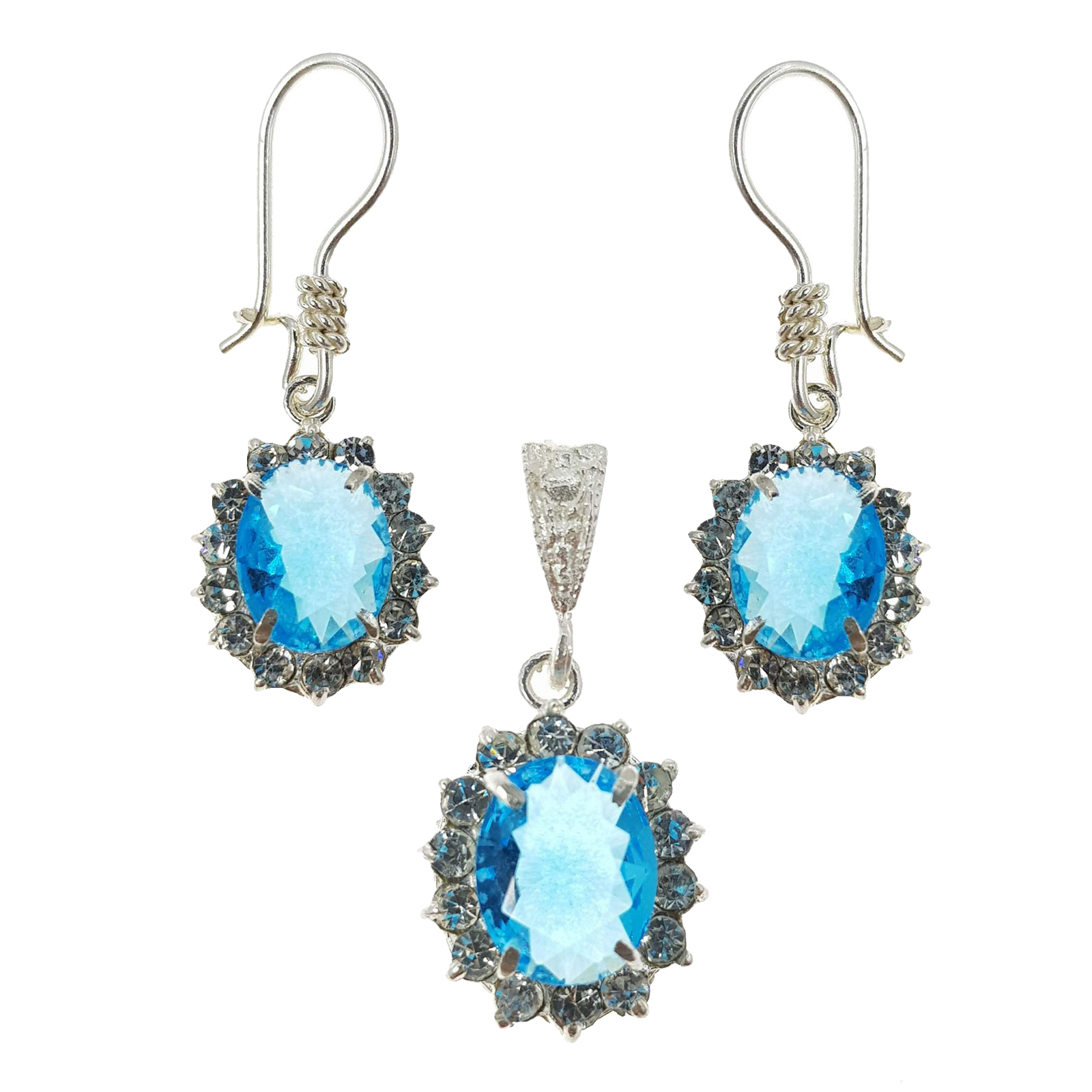 نیم ست نقره زنانه سلین کالا مدل ce-topaz3