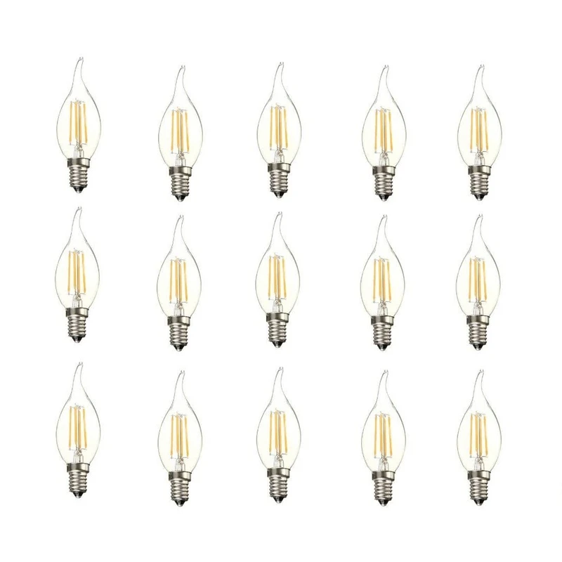 لامپ فیلامنتی 8 وات مدل اشکی 2026 پایه E14 بسته 15 عددی