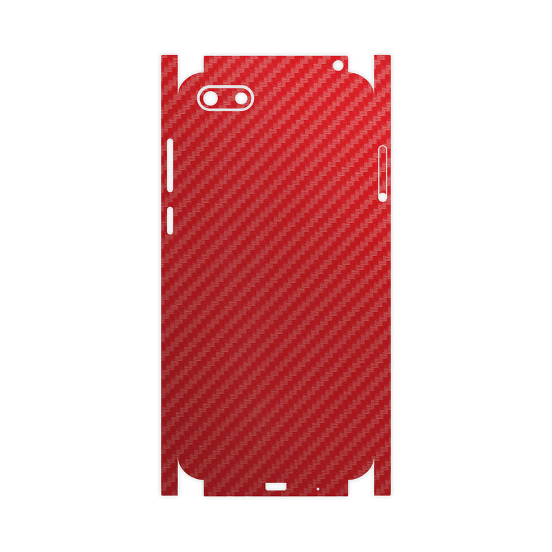 برچسب پوششی ماهوت مدل Red-Fiber-FullSkin مناسب برای گوشی موبایل هوآوی Y5 Prime 2018