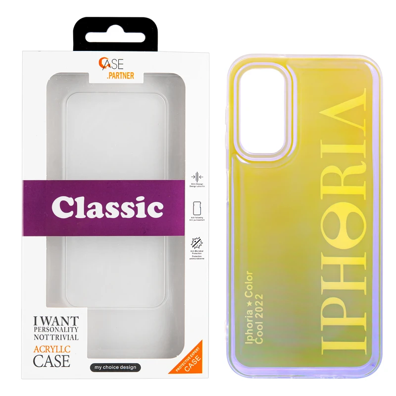 کاور کلاسیک مدل فانتزی PARTNER طرح IPHORIA 7 هفت رنگ کد KHO.846 مناسب برای گوشی موبایل سامسونگ GALAXY A24