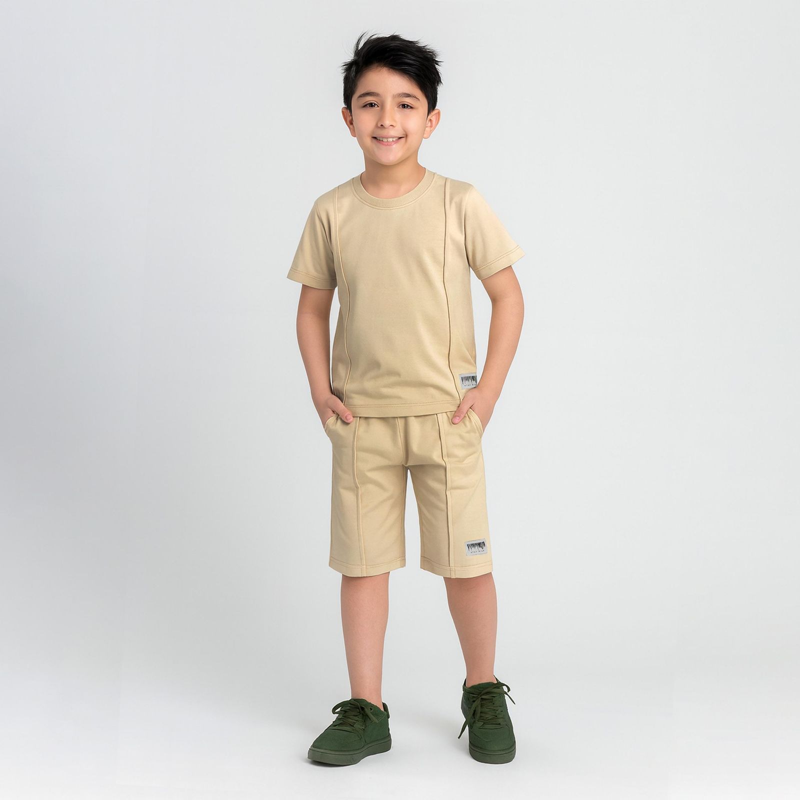 ست تی شرت و شلوارک پسرانه مادر مدل 2090750 - - 1