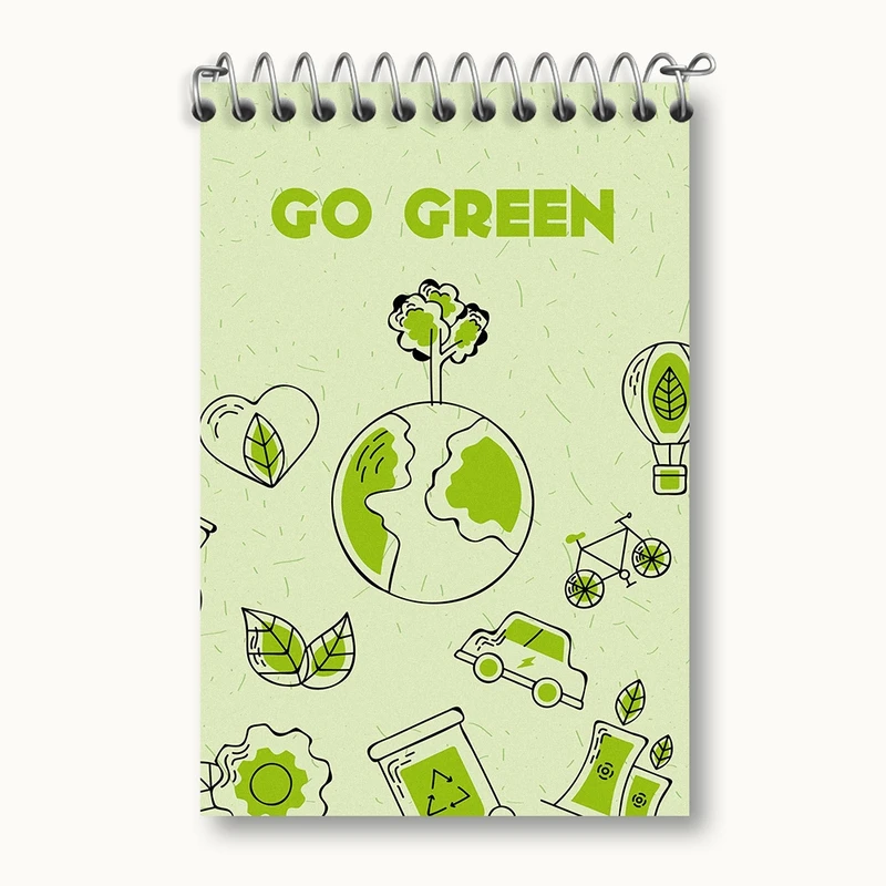 دفتر یادداشت 50 برگ خندالو مدل Go Green کد F1759