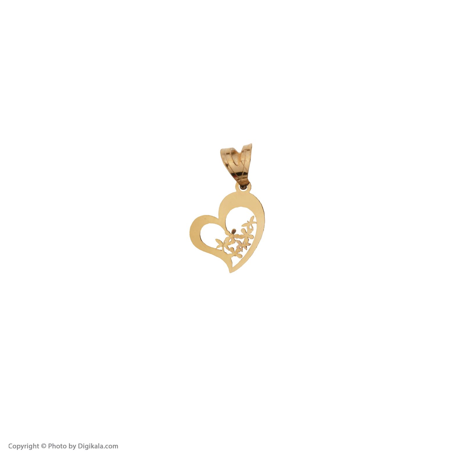 آویز گردنبند طلا 18 عیار زنانه مایا ماهک مدل MM1487 طرح قلب و سنجاقک -  - 2