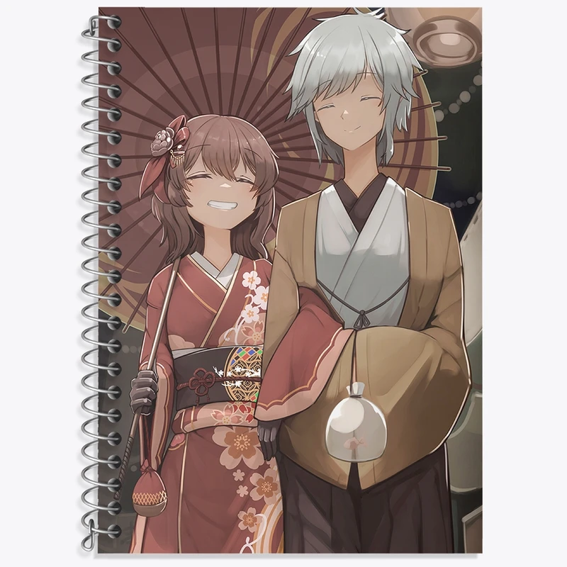 دفتر زبان 50 برگ خندالو مدل سه خط طرح بل و لیلی انیمه دانماچی کد 33516