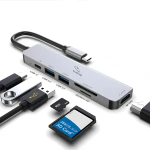 هاب 6 پورت USB-C گلتیج مدل HU01 55W