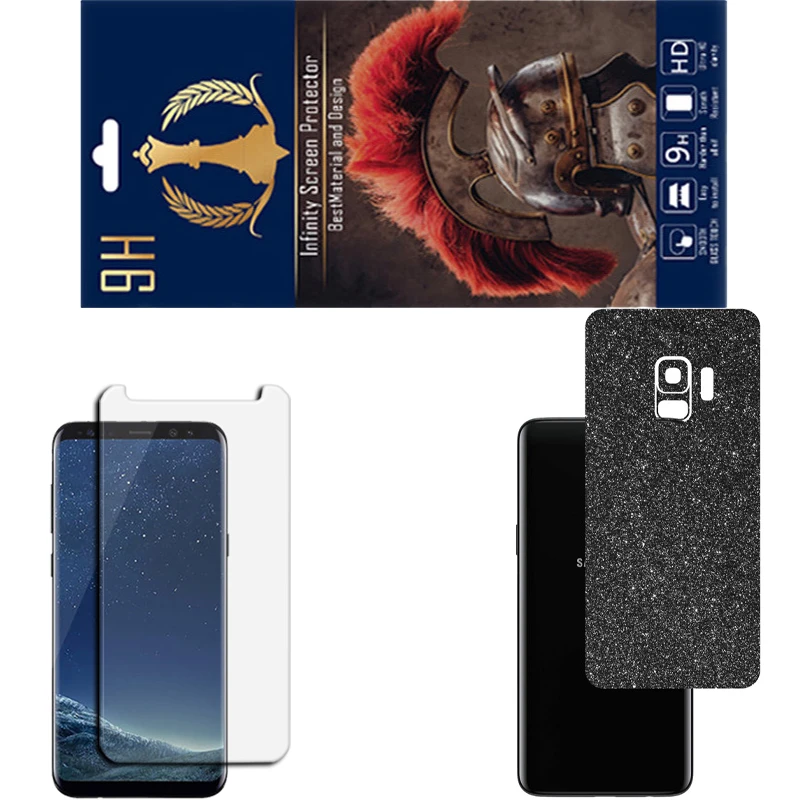 محافظ صفحه نمایش اینفینیتی مدل PRO مناسب برای گوشی موبایل سامسونگ GALAXY S9 به همراه برچسب پوششی