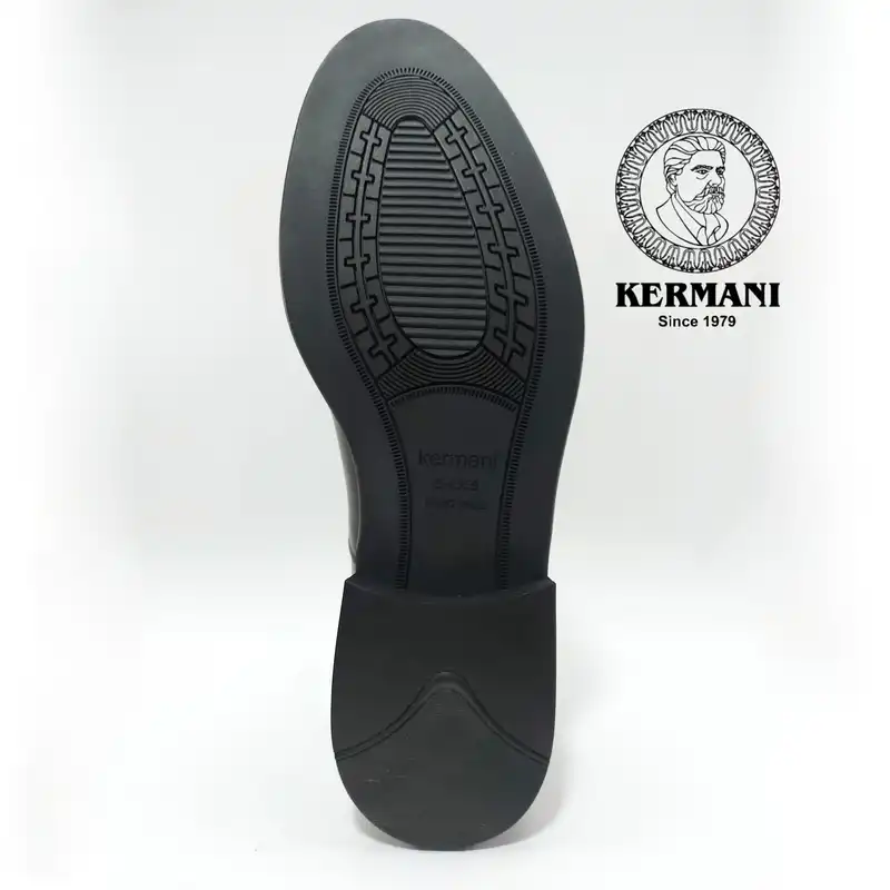 نیم بوت مردانه کرمانی مدل چرم دستدوز طبیعی کد 626 رنگ سرمه ای