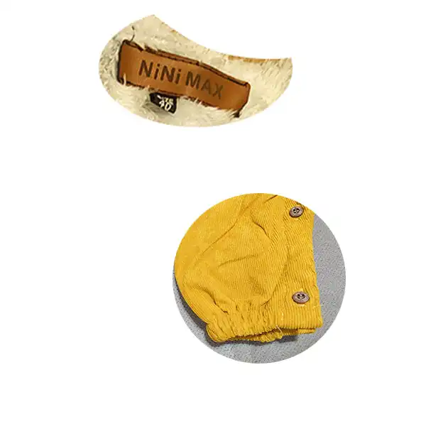 سرهمی نوزادی مدل کبریتی عروسکی رنگ خردلی