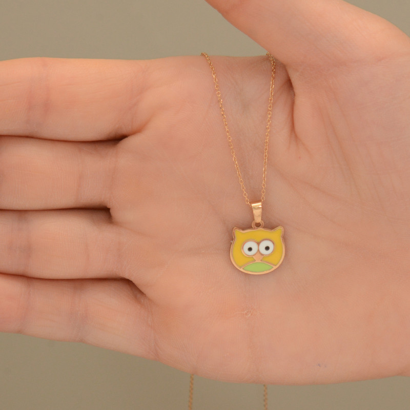 گردنبند طلا 18 عیار دخترانه طلای مستجابی مدل جغد کد 17 گردنبند طلا 18 عیار دخترانه طلای مستجابی مدل جغد کد 17