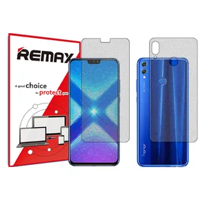 Remix matte screen protector HyMTT model suitable for the Honor 8X mobile phone along with the back of the phone