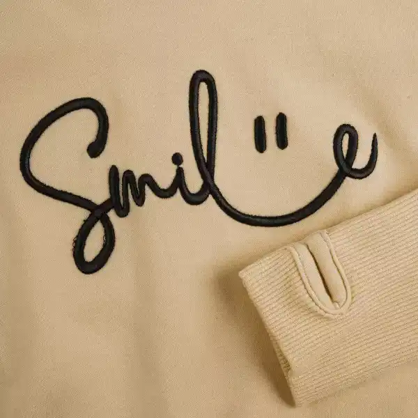 هودی دخترانه مادر مدل smile رنگ نسکافه ای