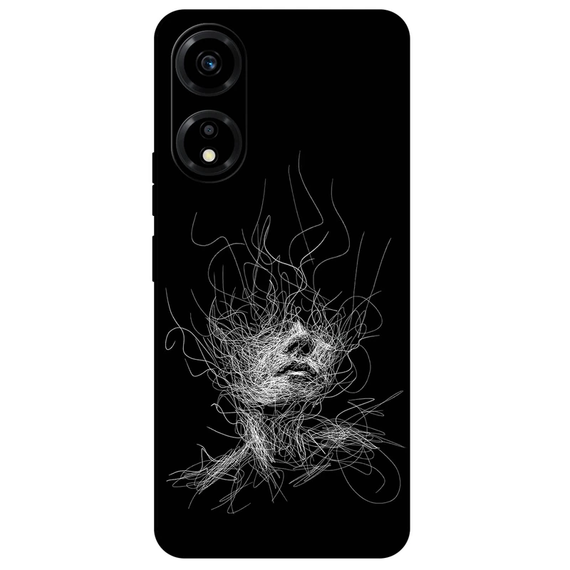  کاور مگافون طرح اسکچ صورت مدل 7423 مناسب برای گوشی موبایل آنر X5 Plus