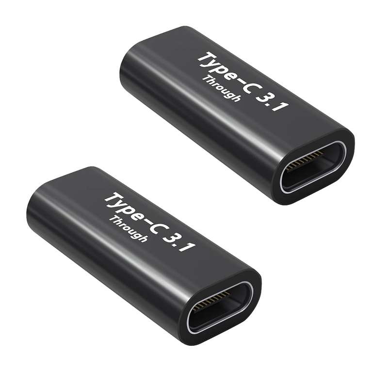 مبدل USB-C به USB-C مدل Through بسته دو عددی