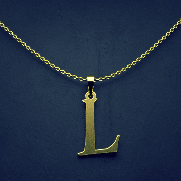 گردنبند طلا 18 عیار زنانه مدوپد مدل حرف L کد H3-1-1454