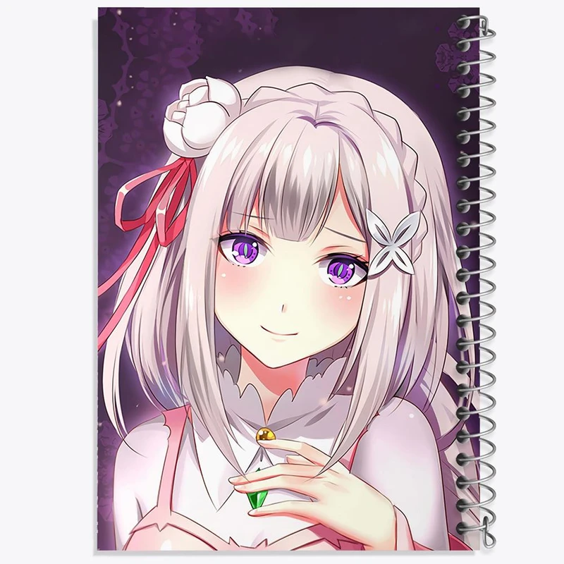 دفتر نقاشی 50 برگ خندالو مدل امیلیا انیمه ری زیرو ReZero کد 12833