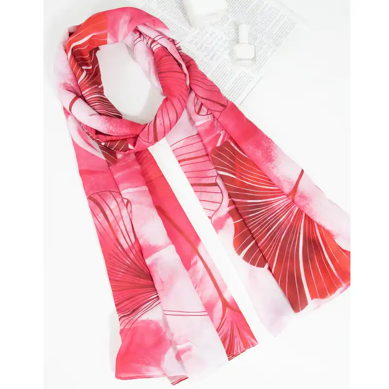 شال زنانه مدل مزونی پترن برگ کد ana-2099-1