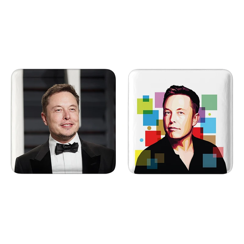 مگنت خندالو طرح ایلان ماسک Elon Musk کد 1092010918 مجموعه 2 عددی