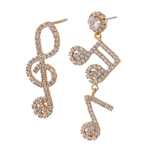 گوشواره زنانه ژوپینگ مدل موسیقی کد rr1040 