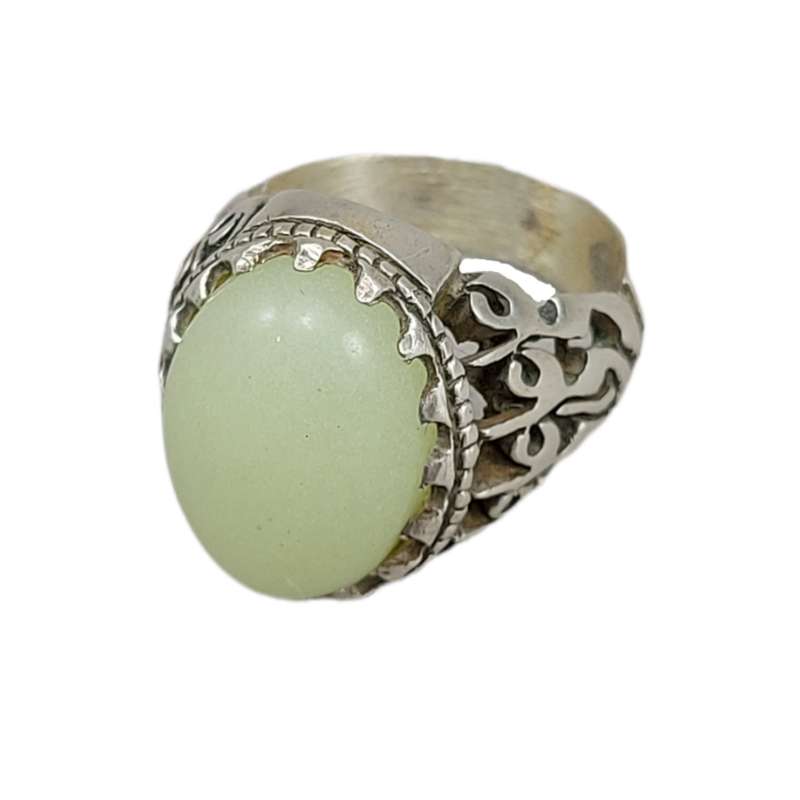 انگشتر نقره مردانه مدل گوهر شب چراغ