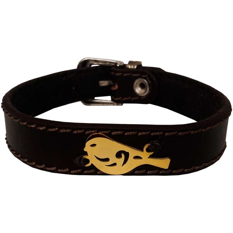 دستبند چرم وارک طرح پرنده مدل کاکادو کد rb230