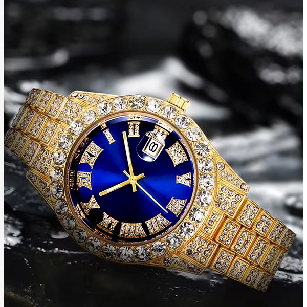 ساعت مچی عقربهای مردانه مدل فول نگین دیتی جاست کد 01 - - 2