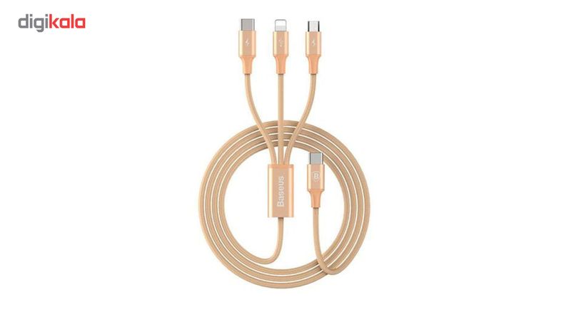 کابل تبدیل Usb C به Lightning Microusb Usb C باسئوس مدل Rapid طول 1 2 متر