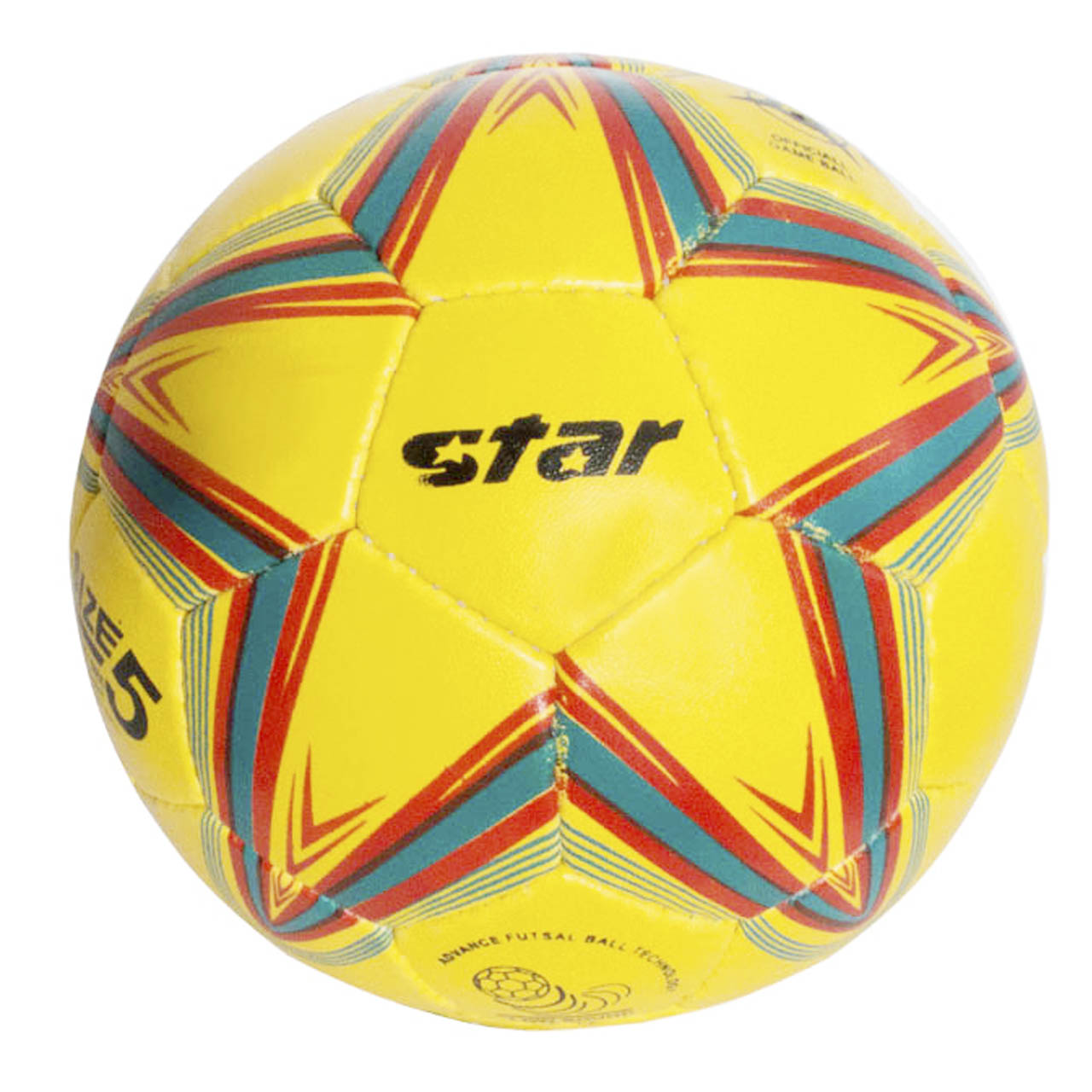 توپ فوتبال مدل ستاره زرد قرمز سایز 5
