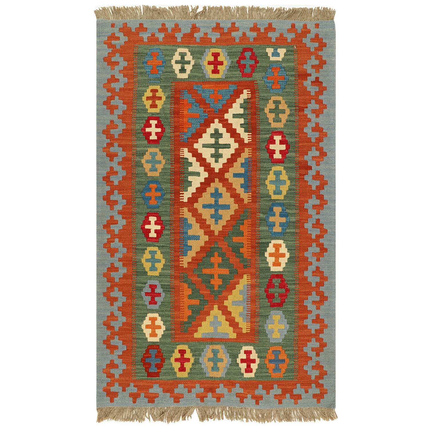 گلیم دستبافت یک متری مدل قشقایی کد 999056