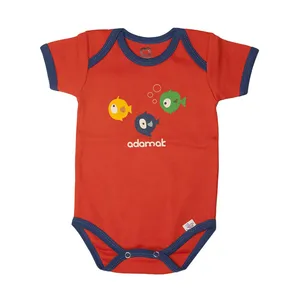  بادی آستین کوتاه نوزادی آدمک مدل ماهی کد 2