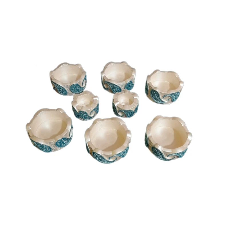 مجموعه ظروف هفت سین 8 پارچه مدل بته جقه