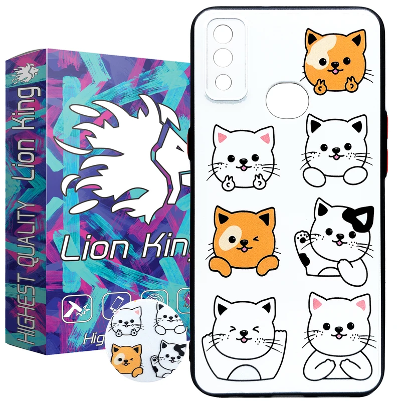 کاور لاین کینگ مدل PISHIHA uv مناسب برای گوشی موبایل سامسونگ Galaxy A10s به همراه پاپ سوکت