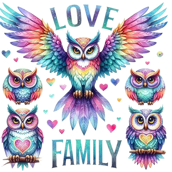 استیکر پارچه و لباس پاد آفرین طرح جغد کد 4116