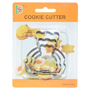 کاتر شیرینی و بیسکوییت کوکی کاتر مدل خرس بسته 3 عددی