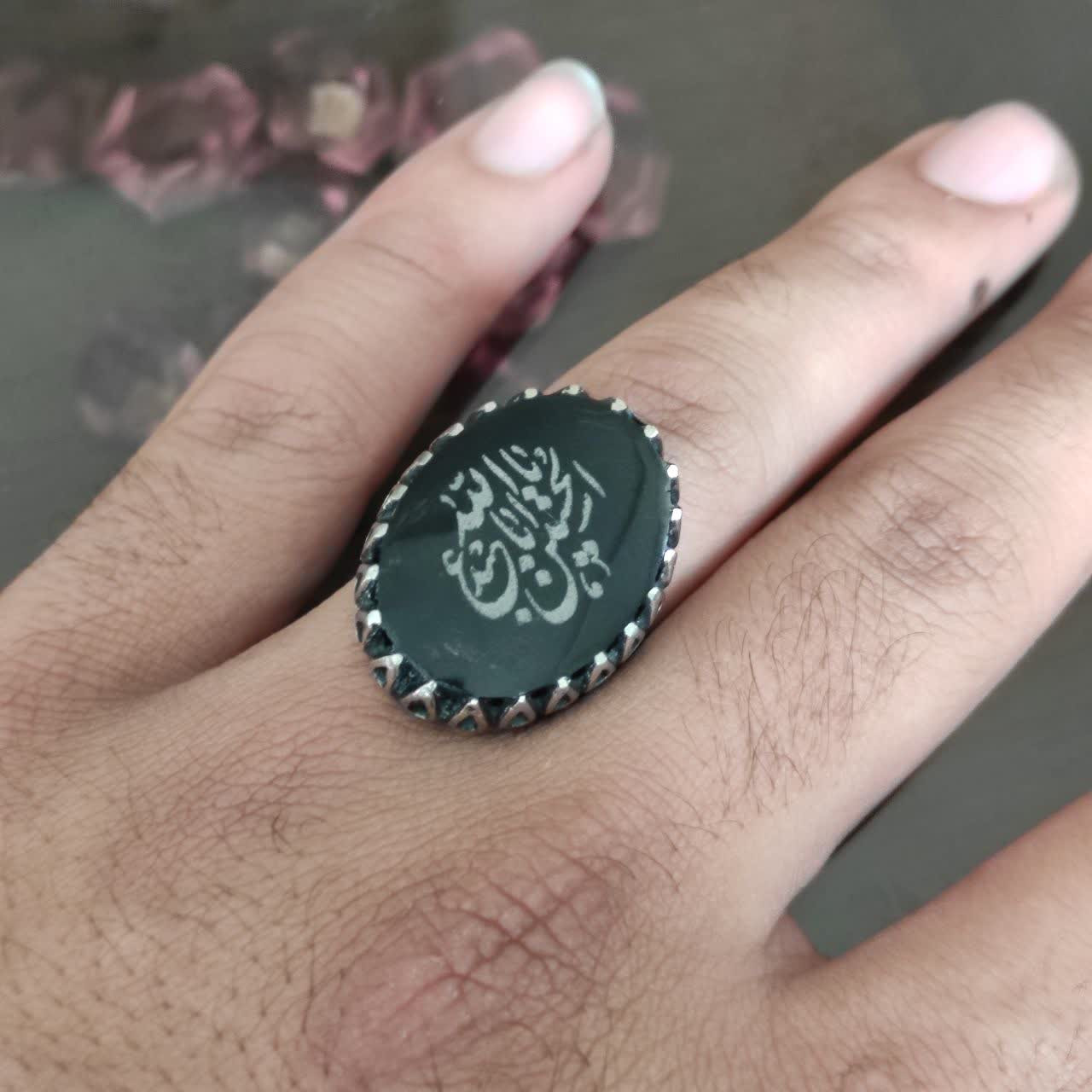 انگشتر مردانه مدل GL172 طرح یا ابا عبدالله الحسین