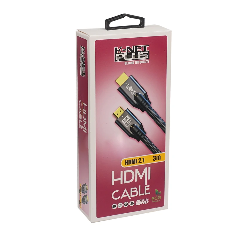 عکس شماره 3 : کابل hdmi 2.1 کی نت پلاس مدل kp-ch21b30 طول 3 متر