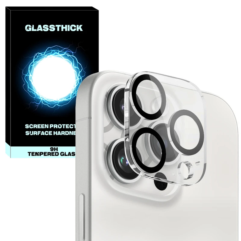 محافظ لنز دوربین گلستیک مدل Glass 3D GL مناسب برای گوشی موبایل اپل iPhone 16 Pro / 16 Pro Max