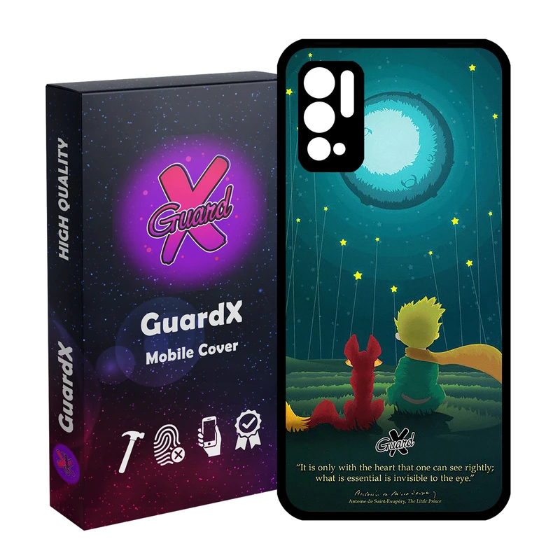 کاور گارد ایکس طرح Little Prince مدل Glass1000153 مناسب برای گوشی موبایل شیائومی Redmi Note 10 5G / Poco M3 Pro