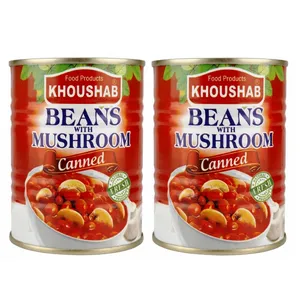 کنسرو لوبیا چیتی با قارچ خوشاب - 350 گرم بسته 2 عددی