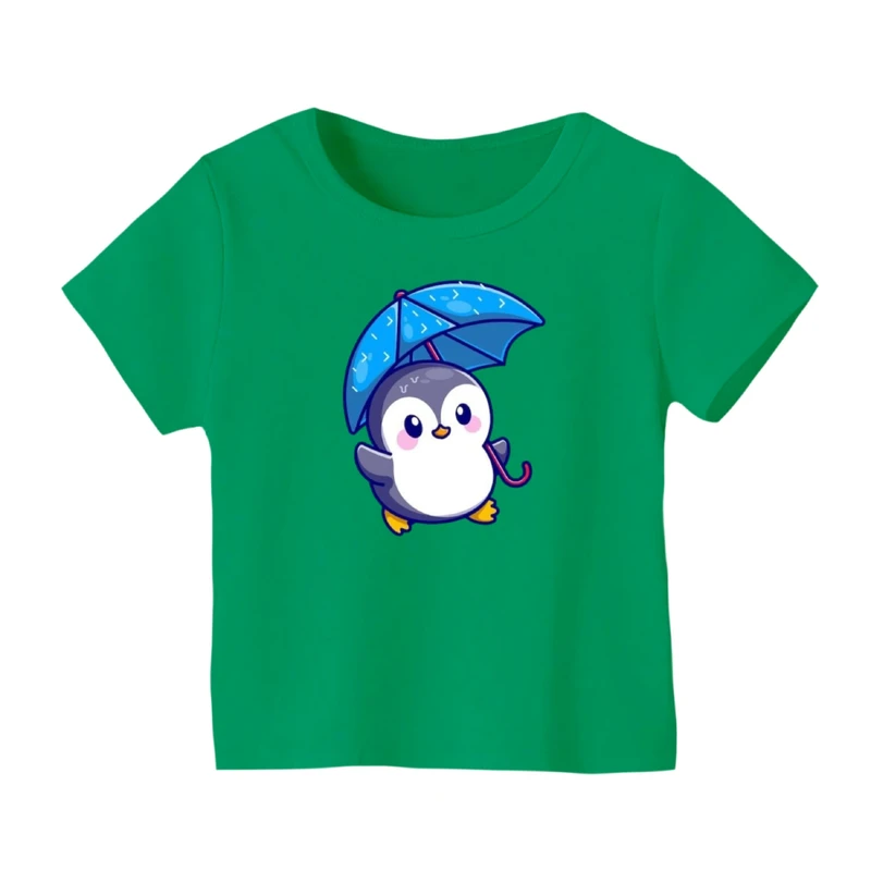 تی شرت آستین کوتاه بچگانه مدل پنگوئن کد ۵