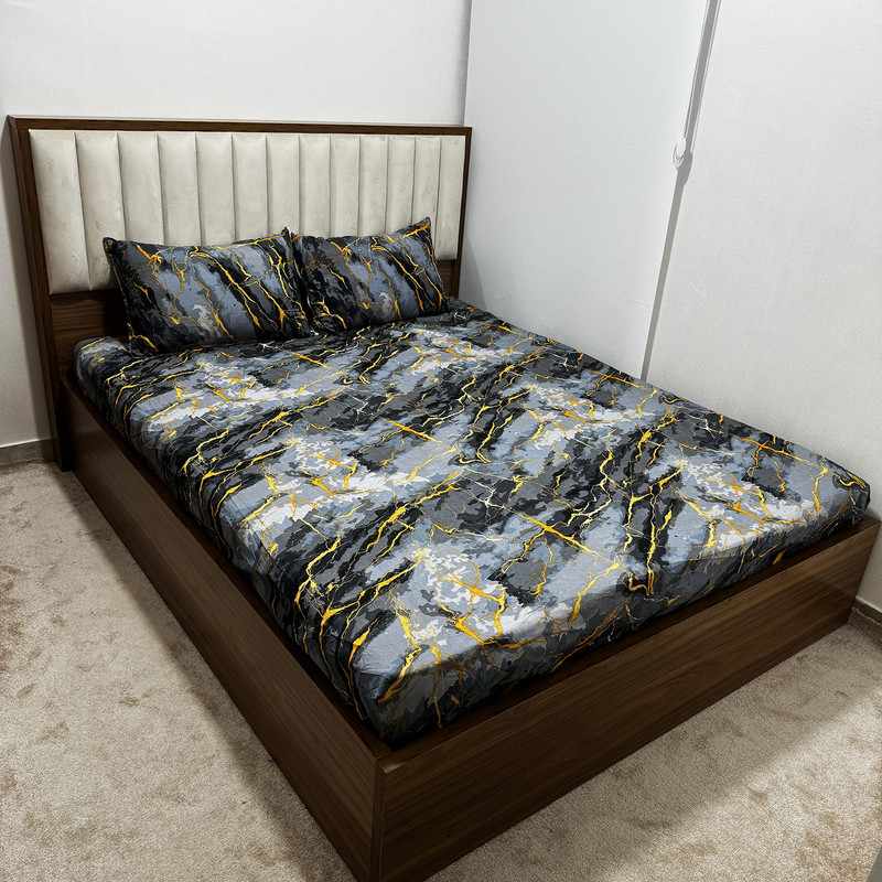 سرویس ملحفه ناتوسا مدل رعد کد 180 دو نفره سه تکه