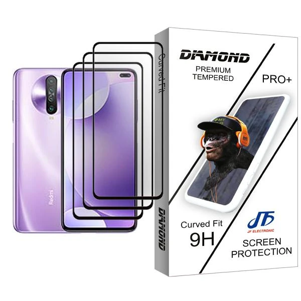 محافظ صفحه نمایش جی اف مدل Diamond Glass MIX003 مناسب برای گوشی موبایل شیائومی Redmi K30 بسته سه عددی