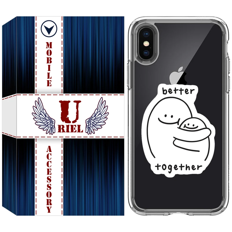 کاور یوریل مدل Clear کد 90 طرح Together مناسب برای گوشی موبایل اپل iPhone X / XS